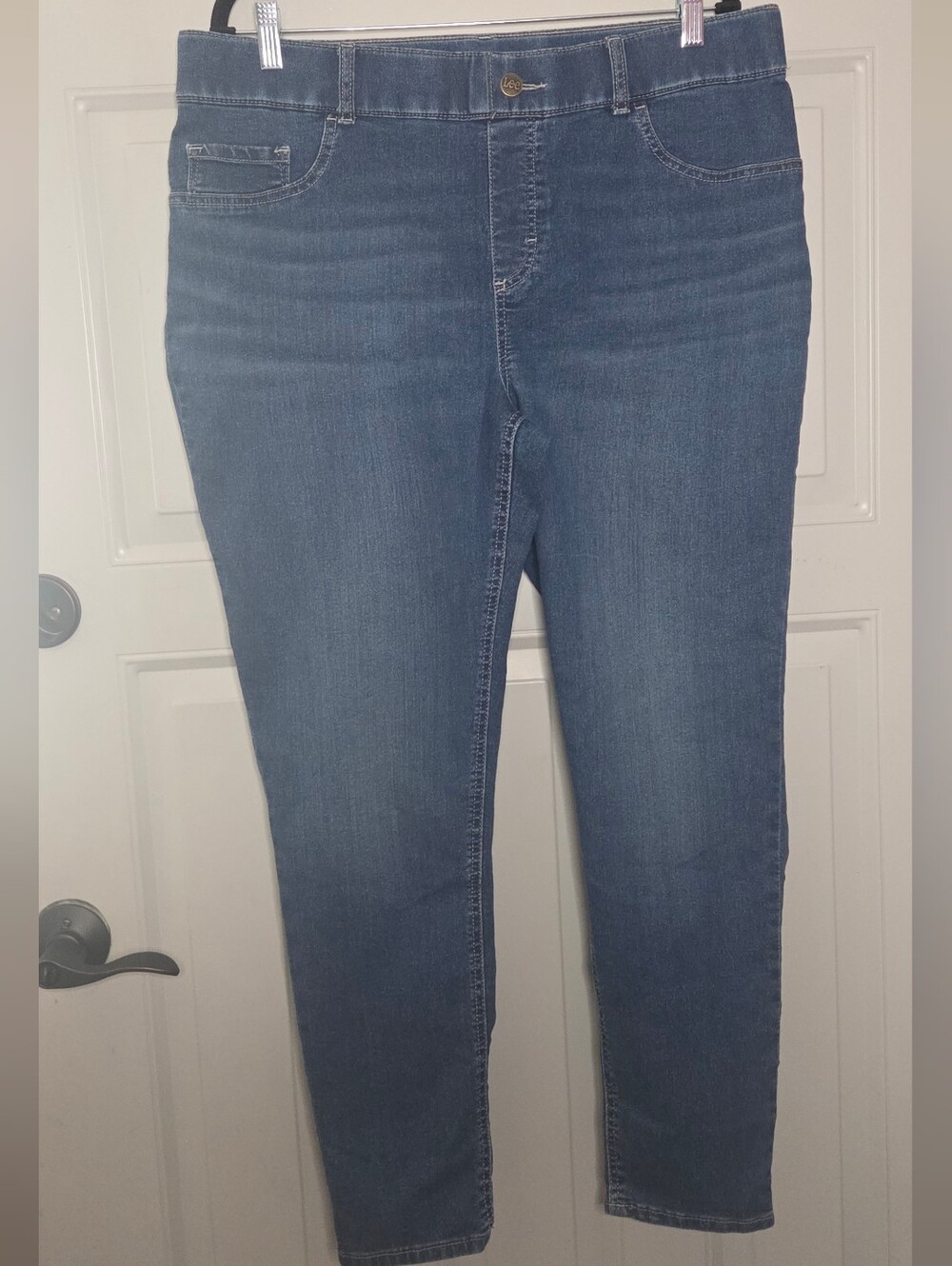 Lee - Women's Dark Blue Stretch Pull-On Skinny Jeans